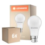 Voordeelpak 6x Ledvance Performance LED Lamp B22d Peer Mat 8.5W 806lm - 827 Zeer Warm Wit | Vervangt 60W